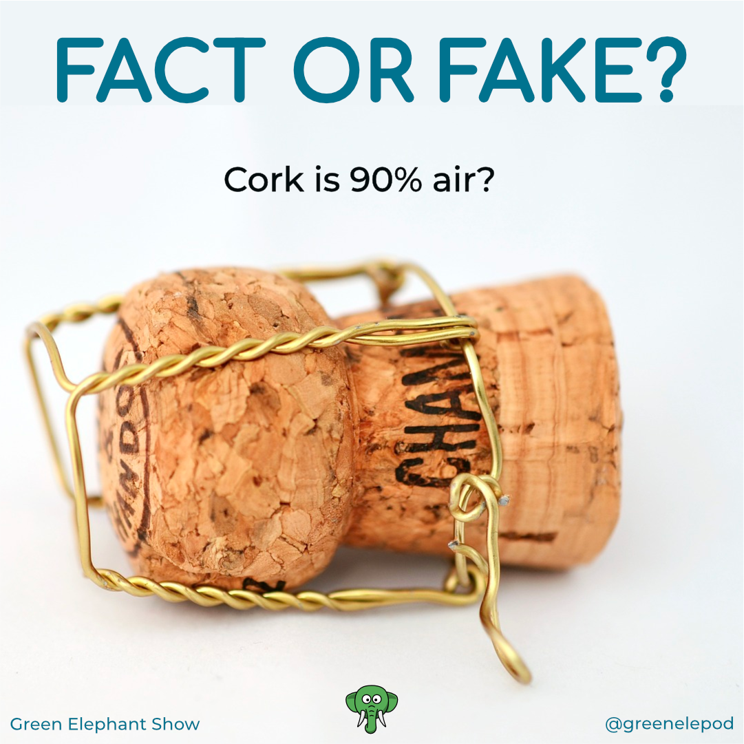 Cork is 90% air