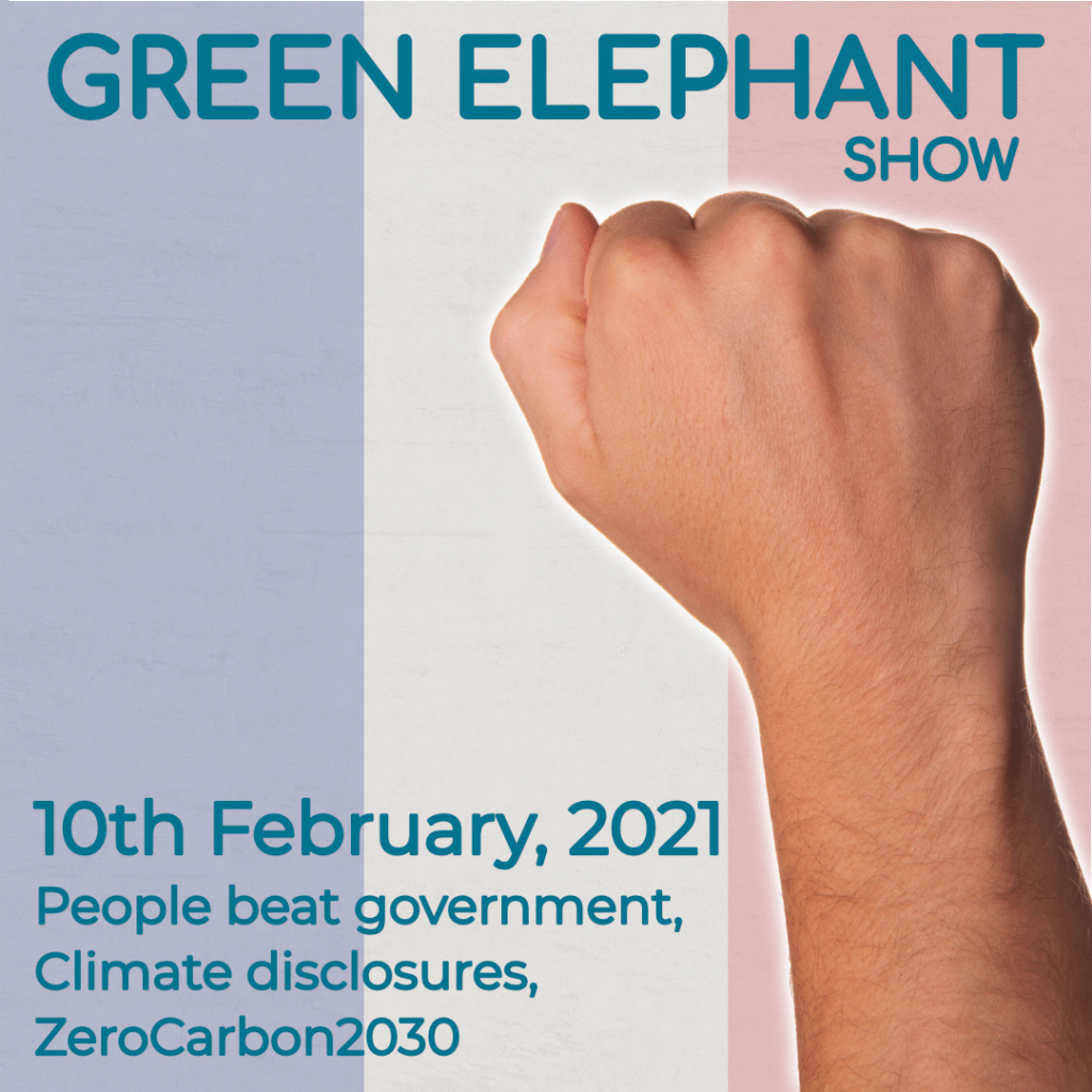 Green Elephant Show No 35 covering the latest sustainability news