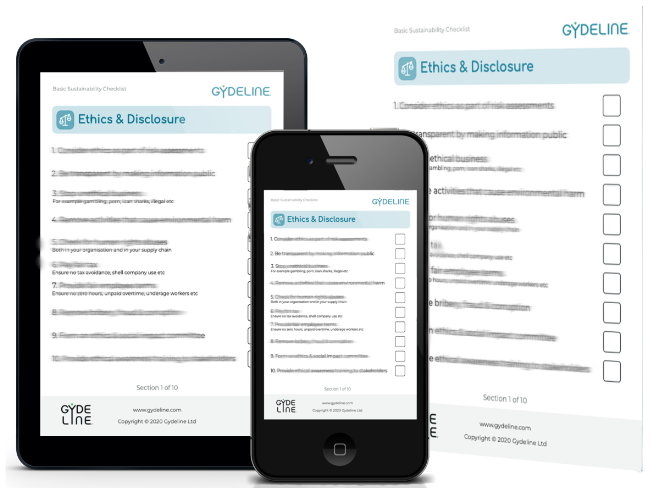 Gydeline Basic Sustainability Checklist Example