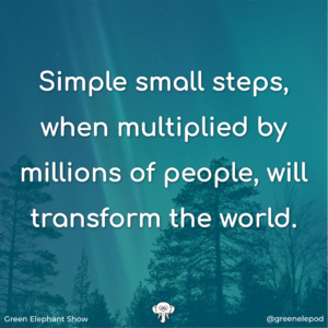 Small steps will transform the world