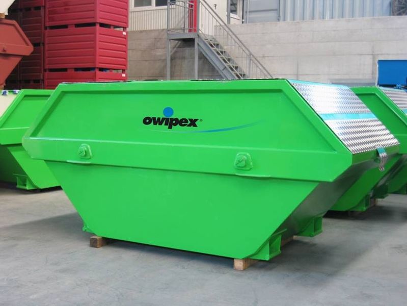 Supermarket plastic waste skip